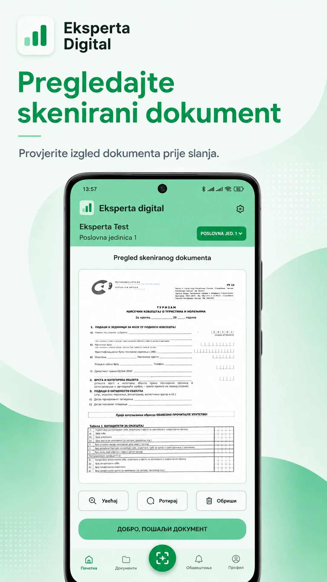 Eksperta Digital pregled skeniranog dokumenta